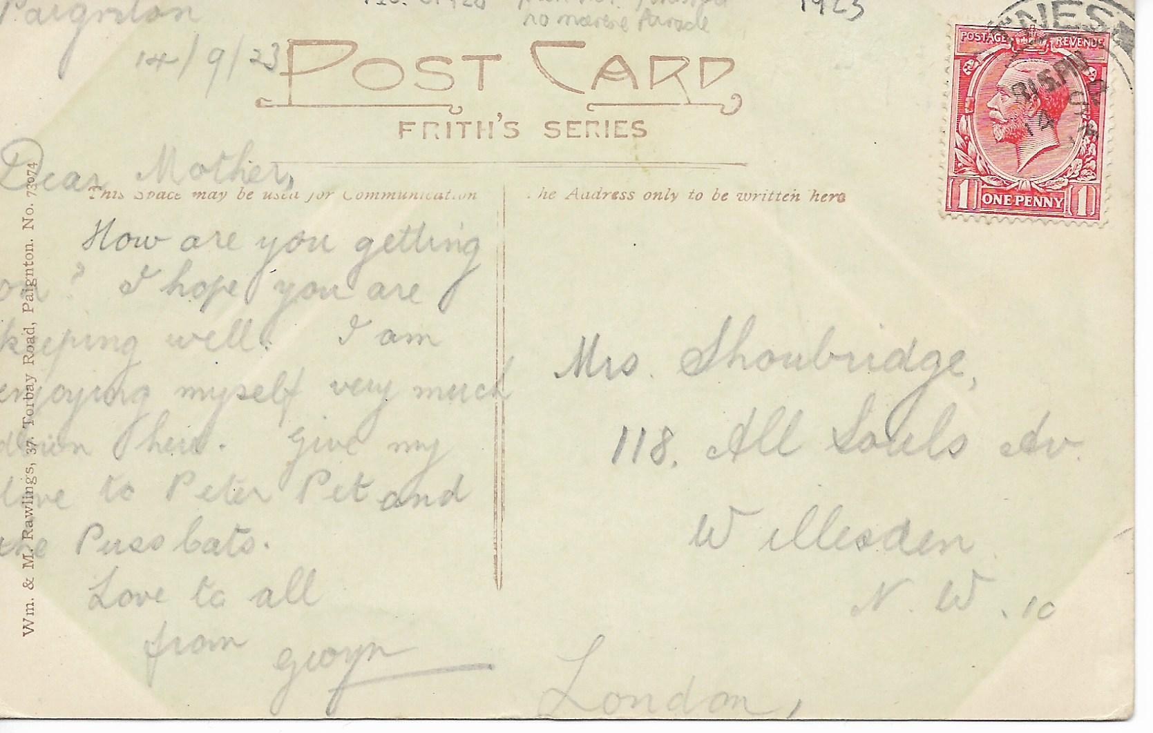 Paignton Preston: Postcards Archive : The Paignton Heritage Society